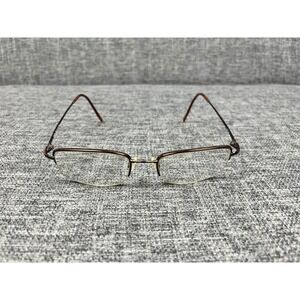 Chesterfield Flexolite 682 Brown Semi-Rimless Rectangular Eyeglasses 51-19-140
